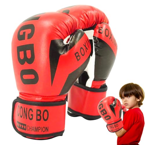 Proberos Kids Boxing Gloves Kids Training Gloves with Handwrap, 6 Oz Boxing Gloves Training Gloves for Boxing, Muay Thai and Sparring Sessions, Speed Ball(Red) Proberos Kids Boxing Gloves Kids Training Gloves with Handwrap, 6 Oz Boxing Gloves Training Gloves for Boxing, Muay Thai and Sparring Sessions, Speed Ball(Red)